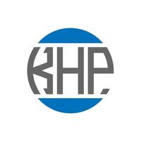 design de logotipo de carta khp em fundo branco. khp iniciais criativas círculo conceito de logotipo. design de letras khp. vetor