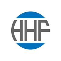 design de logotipo de letra hhf em fundo branco. conceito de logotipo de círculo de iniciais criativas hhf. design de letras hhf. vetor