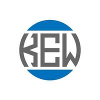 design de logotipo de carta kew em fundo branco. conceito de logotipo de círculo de iniciais criativas kew. novo design de letras. vetor