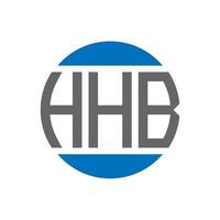 design de logotipo de carta hhb em fundo branco. conceito de logotipo de círculo de iniciais criativas hhb. design de letras hhb. vetor