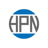 design de logotipo de carta hpn em fundo branco. conceito de logotipo de círculo de iniciais criativas hpn. design de letras hpn. vetor