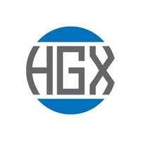 design de logotipo de letra hgx em fundo branco. conceito de logotipo de círculo de iniciais criativas hgx. design de letras hgx. vetor