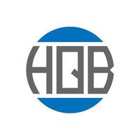 design de logotipo de letra hqb em fundo branco. conceito de logotipo de círculo de iniciais criativas hqb. design de letras hqb. vetor