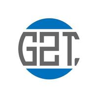 design do logotipo da letra gzt em fundo branco. gzt iniciais criativas círculo conceito de logotipo. design de letras gzt. vetor
