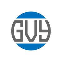 design de logotipo de letra gvy em fundo branco. conceito de logotipo de círculo de iniciais criativas gvy. design de letras gvy. vetor