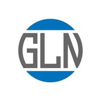 design de logotipo de carta gln em fundo branco. gln iniciais criativas círculo conceito de logotipo. design de letras gln. vetor