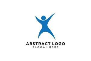 pessoas abstratas vetoriais e coleção de logotipos de família, ícones de pessoas, modelo de logotipo de saúde, símbolo de cuidado. vetor