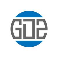 design do logotipo da carta gdz em fundo branco. gdz iniciais criativas circulam o conceito de logotipo. design de letras gdz. vetor