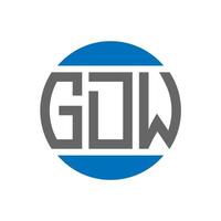 design de logotipo de carta gdw em fundo branco. conceito de logotipo de círculo de iniciais criativas gdw. design de letras gdw. vetor