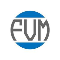 design de logotipo de carta fvm em fundo branco. fvm iniciais criativas círculo conceito de logotipo. design de letras fvm. vetor