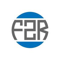 design do logotipo da letra fzr em fundo branco. fzr iniciais criativas círculo conceito de logotipo. design de letras fzr. vetor