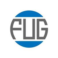 design do logotipo da carta fug em fundo branco. conceito de logotipo de círculo de iniciais criativas fug. design de letra fug. vetor