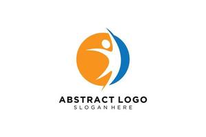 pessoas abstratas vetoriais e coleção de logotipos de família, ícones de pessoas, modelo de logotipo de saúde, símbolo de cuidado. vetor