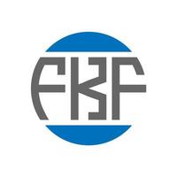 design de logotipo de carta fkf em fundo branco. fkf iniciais criativas circulam o conceito de logotipo. design de letras fkf. vetor