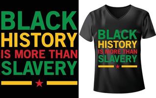 design de camiseta do mês da história negra vetor