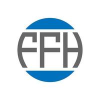 design de logotipo de letra ffh em fundo branco. ffh iniciais criativas circundam o conceito de logotipo. projeto de letra ffh. vetor