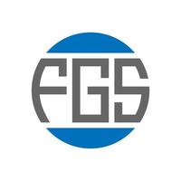 design de logotipo de carta fgs em fundo branco. fgs iniciais criativas círculo conceito de logotipo. design de letras fgs. vetor