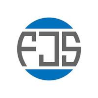 design de logotipo de carta fjs em fundo branco. fjs iniciais criativas circundam o conceito de logotipo. design de letras fjs. vetor