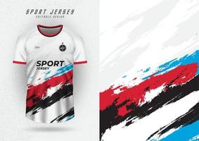 fundo de design de camiseta para corrida de camisa de equipe ciclismo jogo de futebol pinceladas em fundo branco vetor