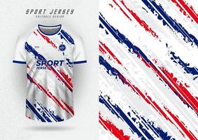 fundo de design de camiseta para time jersey racing ciclismo jogo de futebol vermelho azul listras oblíquas vetor