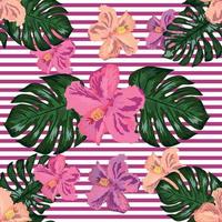 papel de parede havaiano tropical sem costura padrão tropical exótico floral. impressão botânica. fundo floral moderno. vetor