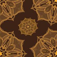 luxo mandala arabesco fundo dourado ornamental vetor
