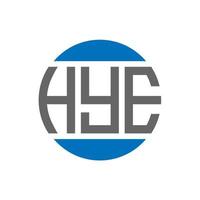 design de logotipo de carta hye em fundo branco. conceito de logotipo de círculo de iniciais criativas hye. design de letra hye. vetor