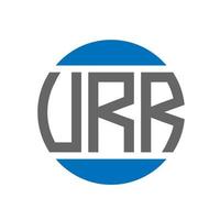 design de logotipo de letra urr em fundo branco. urr iniciais criativas circundam o conceito de logotipo. vetor