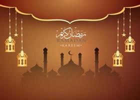 eid mubarak, fundo de luxo árabe islâmico vetor