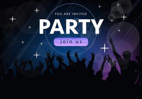 Junte-se a nós Vector do convite da festa