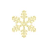 decoração de floco de neve dourado de natal de glitter dourado brilhando em fundo branco transparente. floco de neve de brilho vetorial brilhante para modelo de design de natal ou ano novo vetor
