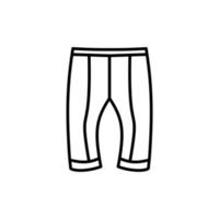 contorno, ícone de calças de vetor simples isolado no fundo branco.