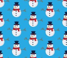 padrão perfeito de natal com boneco de neve, perfeito para papel de parede, papel de embrulho, preenchimentos de padrão, saudações de inverno, plano de fundo da página da web, cartões de saudação de natal e ano novo vetor