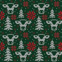 natal de malha e padrão de ano novo em vaca. design de suéter de tricô de lã. impressão têxtil de papel de embrulho de papel de parede. eps 10 vetor
