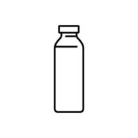 delineie o ícone de frasco de refeição de vetor isolado no fundo branco.