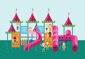 Playground colorido ou ginásio da selva para crianças