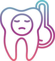 ícone de vetor de temperatura de dente