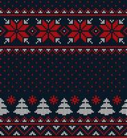 natal de malha e padrão de ano novo em vaca. design de suéter de tricô de lã. impressão têxtil de papel de embrulho de papel de parede. vetor