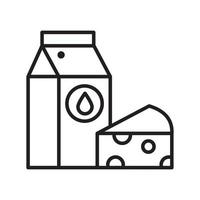 produto lácteo vector contorno ícone estilo ilustração. arquivo eps 10