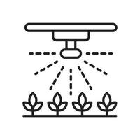 ilustração de estilo de ícone de contorno de vetor de irrigação inteligente. arquivo eps 10