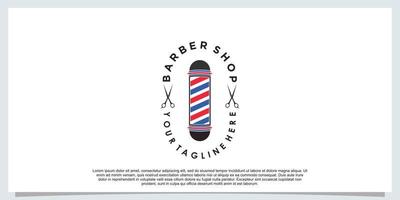 modelo de design de logotipo de barbearia vetor