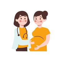ilustração de mulher grávida vetor