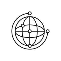 rede, ícone global - vetor. inteligência artificial em fundo branco vetor