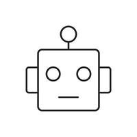 inteligente, ícone do robô - vetor. inteligência artificial em fundo branco vetor