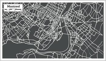 mapa de Montreal Canadá em estilo retrô. vetor