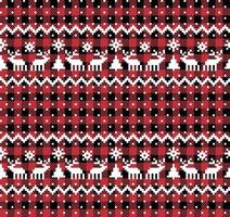 padrão de natal e ano novo em xadrez de búfalo. fundo festivo para design e impressão vetor