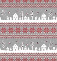 natal de malha e padrão de ano novo. design de suéter de tricô de lã. impressão têxtil de papel de embrulho de papel de parede. vetor