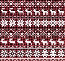 padrão de natal e ano novo em xadrez de búfalo. fundo festivo para design e impressão vetor