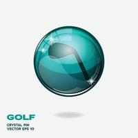 botões 3d de golfe vetor