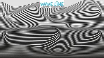 arte de linha de onda abstrata vetor